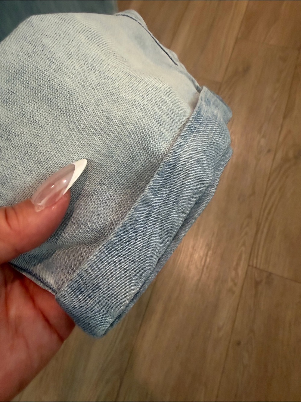 Light Wash Denim Jumpsuit with Drawstring Waist - Picture 7 of 10